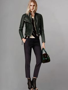 Elevate your biker chic look with the Women Lambskin Stylish Motorcycle Green Leather Jacket. This jacket is a perfect blend of edgy style and luxurious comfort, designed to make you stand out in any crowd. Crafted from premium lambskin leather, this jacket features a stunning green hue that adds a pop of color to your wardrobe. The soft and supple leather not only feels luxurious against your skin but also provides durability, ensuring that this jacket will be a staple piece in your wardrobe for years to come. The standout feature of this jacket is its stylish motorcycle-inspired design. With its asymmetrical zipper closure, quilted shoulder panels, and zippered pockets, this jacket exudes urban sophistication and edgy flair. Whether you're hitting the open road on your motorcycle or simp Chic Leather Outerwear With Asymmetrical Zip, Biker Leather Jacket With Asymmetrical Zip For Work, Luxury Asymmetrical Zip Biker Jacket For Fall, Luxury Biker Jacket With Asymmetrical Zip For Fall, Luxury Long Sleeve Biker Jacket For Spring, Fall Leather Jacket With Zipper For Work, Luxury Fall Biker Jacket With Zipper Closure, Luxury Leather Jacket With Zipper For Fall, Luxury Biker Jacket With Zipper Closure For Fall