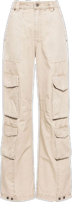 Beige Straight Leg Pants With Multiple Pockets, Beige Utility Cargo Pants With Pockets, Cream Wide Leg Pants With Patch Pockets, Beige Cotton Cargo Jeans, Beige Cotton Pants With Multiple Pockets, Beige Workwear Pants With Multiple Pockets, Beige Cargo Pants With Pockets For Workwear, Beige Cargo Pants With Cargo Pockets For Work, Beige Straight Leg Cargo Pants With Flap Pockets