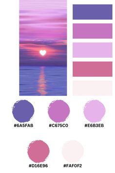 the color palette is shown with different shades and colors to choose from, including pink, purple