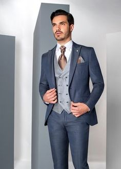 Groom Suit Trends, Best Wedding Suits, Blue Suit Wedding, Wedding Outfit Men, Wedding Dress Men