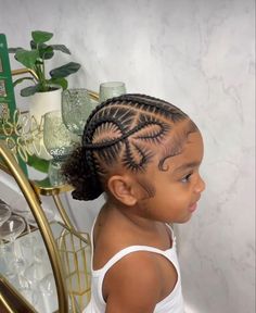 Kids Cornrow Hairstyles, Lil Girl Hairstyles, Kids Curly Hairstyles, Toddler Hairstyles Girl, Pretty Braided Hairstyles