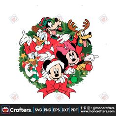 mickey and minnie mouse christmas wreath