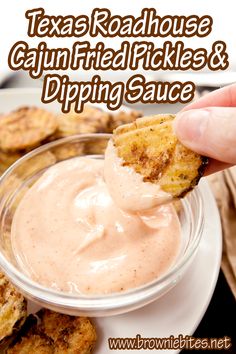 Dipping Sauce For Fried Pickles | Texas Roadhouse Copycat - Brownie Bites Blog Fried Pickle Sauce Dips, Fried Pickle Sauce Recipe, Fried Pickle Dipping Sauce Recipe, Fried Pickles Dipping Sauce, Sauce For Fried Pickles, Fried Pickle Dipping Sauce, Spicy Fried Pickles, Fried Pickle Dip