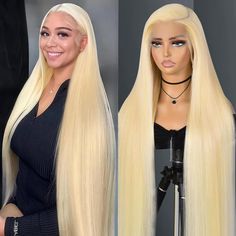 PRICES MAY VARY. ❤️ 613 Lace Front Wig Human Hair Material: Top Grade 100% Unprocessed Brazilian virgin straight human hair wigs, soft and smooth, healthy and natural, full and thick, no shedding, tangle free, no smell. Can be dyed, permed, bleached and restyle. ❤️ Blonde Human Hair Wig Feature: Blonde frontal wig can be dyed to any color as you like, and takes color very well. Free part, can be side part or middle part, you can make the hair style as you like. Baby hair around hairline makes it Blonde Frontal, 613 Lace Front Wig, Straight Human Hair Wig, Human Hair Wigs Blonde, Hd Lace Frontal, Hair For Women, Human Wigs, Glueless Wigs, Blonde Lace Front Wigs