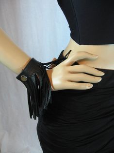 Leather Fringe Cuff Bracelet Black Leather Wristband | Etsy Fringe Bracelets, Bracelet En Cuir Diy, Unique Leather Jewelry, Diy En Cuir, Fringe Bracelet, Statement Bracelets, Handmade Leather Jewelry, Diy Leather Bracelet, Bracelets Black