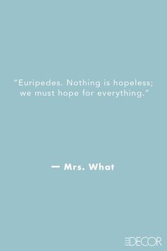 a blue background with a quote from mrs whatt