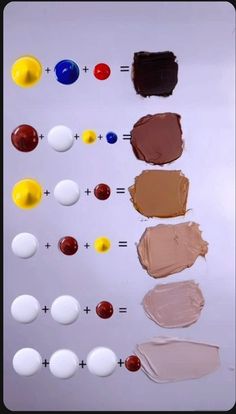 the different shades of paint are shown in this image