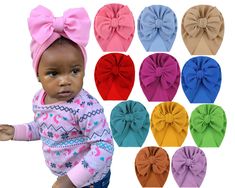 This Baby Turban hat is very cute and fashionable and are the perfect accessories for newborn babies to make them look stylish. This turban hat is made from Waffle knit fabrics and is available in 30 Colors, Size This turban hat will fit 0-18 months old comfortably depending on your Child's head circumference. |NOTE| -Please be aware that coloring may vary in person due to the nature of different monitor settings. -Made in a smoke and pet free environment. -Handmade in the USA with care and love Baby Homecoming Outfit, Baby Homecoming, Newborn Turban, Knot Turban Headband, Baby Turban Hat, Kids Headband, Newborn Baby Hats, Baby Turban