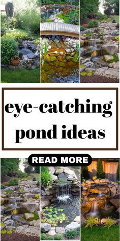 the words eye catching pond ideas read more on top of pictures of different types of water features