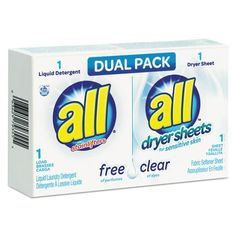 two boxes of all detergents with free clear