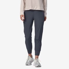 These versatile pants with a 26½ inseam now have a slimmer fit, a wide waistband, knit cuffs and a thigh pocket. They're made of lightweight, four-way stretch-woven fabric for comfort and freedom of movement. Made in a Fair Trade Certified™ factory. Hiking Pants Women, Studio Pants, Patagonia Women, Patagonia Pants, Hiking Pants, Ankle Cuffs, Dress For Success, Patagonia Womens, Wide Waistband