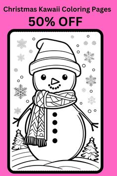 christmas kawaii coloring pages 50 % off on all items from the store, and it's free to print