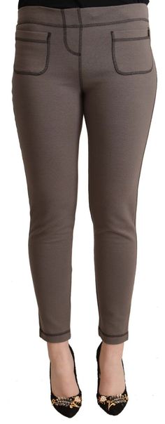 Indulge in the elegance and high-end quality of John Galliano with these stunning new skinny pants. Perfect for adding a touch of sophistication to any wardrobe, these mid waist trousers are sure to flatter your silhouette while ensuring a comfortable fit. Featuring subtle logo details that denote luxury and the craftsmanship synonymous with John Galliano. Color: Gray Material: 90% Cotton 10% Polyamide Country of origin: IT Crisp White Blouse, Pants Model, Cropped Pants Women, Polyester Jacket, Stretch Leggings, John Galliano, Guess Jeans, Grey Cotton, Trouser Pants