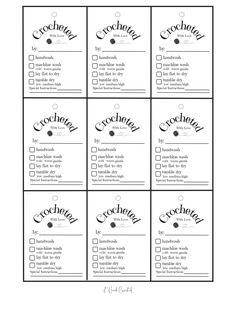 the printable grocery list is shown in black and white, with four different labels on each