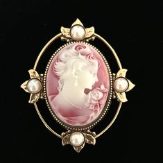 Cameo brooch. Lovely detailed resin cameo in an antiqued goldplated setting. Accented with cream color faux pearls. The pinback has also a bail so it can also be worn as a pendant. 2 1/2 inches longa beautiful statement piece. The cameo is quite striking. It's a mauve- muted red color background with a creamy white color woman. This unique cameo brooch for women is a customer favorite. A gift box is included. Blue Anklet, Beautiful Anklet, Sterling Silver Anklet, Cameo Jewelry, Victorian Lady, Palm Beach Gardens, Beach Gardens, Cameo Brooch, Classy Jewelry