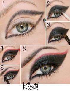 Drama Eyeliner, Carnaval Make-up, Devil Makeup, Halloween Make-up Looks, Halloweenský Makeup, Vampire Makeup, Devil Halloween, Almond Eyes