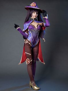 *You can click here for getting the 104（Asian）size.
Includes:
A hat
A cloak
A jumpsuit
A decoration
A choker
A bow-knot
A pectoral
A leg decoration
A pair of headwears
A pair of sleeves
A pair of gloves
Material: Lining, feminine, uniform, Pleather, spandex
Size: All size Mona Cosplay, Genshin Impact Mona, Genshin Cosplays, Desired Reality, Comic Art Girls, Short Torso, Swimming Suit, Bow Knot, Tights Outfit