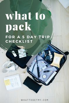 what to pack for a 5 day trip checklist