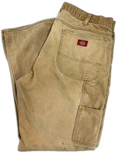 Beige Full Length Work Pants With Pockets, Beige Full-length Cotton Work Pants, Vintage Dickies, Carpenter Pants, Mens Trousers, Mens Pants, Favorite Outfit, Work Wear, Bathing Beauties