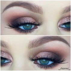 Zoeva Rose Gold palette: Smokey Eyes Tutorial, Mauve Eyeshadow, Prom Eyes, Younique Mascara, Wedding Hairstyles And Makeup, Mekap Mata, Best Wedding Makeup, Wedding Makeup Tips, Make Up Inspiration