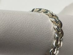 Handmade Sterling Silver Ring with an open chain link Cuban Style design. Chain Link symbolizes strength. Unisex Design. Great as a wedding band, friendship ring, promise ring, stacking ring or midi ring. Available also in White Gold, Yellow Gold Or Rose Gold in 14K or 18k as well. The design is seamless eternity, please specify size for a custom fit. Silver Chain Link Rings Gift, Silver Chain Link Promise Ring, Silver Chain Link Ring For Anniversary, Adjustable Silver Chain Ring, Silver Stackable Chain Ring For Promise, Anniversary White Gold Stackable Chain Ring, Cuban Link Ring, Silver Cuban Chain, Cuban Style