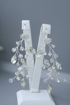 Crystal Chandelier earrings Wedding earrings Bridal earrings image 3 Sparkling Clear Jewelry For Wedding, Clear Sparkling Jewelry For Wedding, Wedding Bridal Earrings With Dangling Beads, Wedding Bridal Dangle Earrings With Beads, Dangling Beads Bridal Earrings For Wedding, Crystal Earrings With Dangling Beads For Wedding, Wedding Crystal Earrings With Dangling Beads, Clear Crystal Drop Earrings For Wedding, Crystal Embellished Wedding Earrings