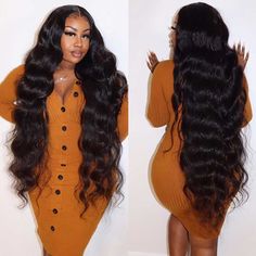 PRICES MAY VARY. Lace Front Wigs Human Hair Material ：13x4 lace front wigs human hair 100% unprocessed 8A brazilian virgin real human hair body wave lace front human hair wigs. No shedding, no tangle, soft, and natural, full and thick. Frontal Wigs Human Hair Quality：Can be simple dyed, straightened, bleached, and restyled as your own hair, comfortable against the skin. Wig Caps：The cap is 21.5 - 22.5 inches, fits the majority of a woman's head, stable and not easy to fall off, the wig cap has e Long Human Hair Wigs, Natural Hair Wigs, Lace Front Human Hair, Body Wave Wig, Human Hair Lace Wigs, Long Wigs, Brazilian Human Hair, Hair Weave, Wig Accessories