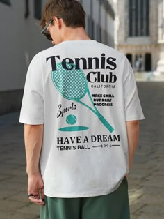 Slogan Graphic Tee, T Shirt Design Template, Tshirt Printing Design, Tshirt Printing, Tennis Club, Retro Designs, Tee Shirt Designs