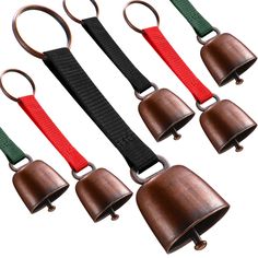 6 Pieces Dog Collar Bell Dog Cat Collar Bell Small Metal Cowbell Pet Tracker Noise Maker Anti Theft Bell with Nylon Strap for Pet Iron Straps, Pet Tracker, Noise Maker, Backpack Decoration, Noise Makers, Cow Bell, Anti Theft