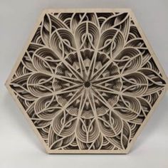 an intricately designed piece of wood is shown