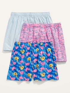 Pack includes 3 pairs of boxer shorts, each in a different color, print or pattern.  Elasticized waistband.  Fly front.  Soft-washed 100% cotton poplin for the ultimate soft underwear.  We put it through the wringer so you don't have to.  Sits at wai Cute Pajamas, Boxer Shorts, Grey Stripes, Cotton Poplin, Boho Shorts, Short Sleeve Shirt, Old Navy, Womens Shorts, Cute Outfits