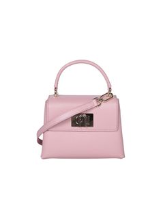 1927 Twist-Lock Mini Tote Bag from Furla | Furla Women's 1927 Twist-lock Mini Tote Bag in Alba | SS24 Pink Top Handle Bucket Bag, Chic Pink Bag With Turn-lock Closure, Pink Top Handle Bag With Turn-lock Closure, Furla Top Handle Bag, Furla 1927, Pink Tote Shoulder Bag With Silver-tone Hardware, Mini Tote Bag, Mini Tote, Sneaker Wedge