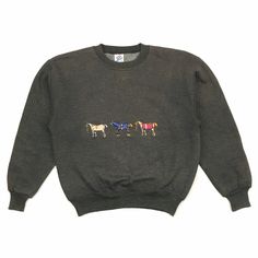 Vintage 90s Parade Horse Sweatshirt Parade Horse Sweater Animal Crewneck Pullover Parade Horse Cavalry Embroidery  By Jerzees Heavy Sweats Grey Size Medium * Used item. In fair good condition (7/10) * A few spots/marks, small rips around cuff and left armpit (view photos) * Tagged size M. May fit from Small to medium. Flat laid measurements (appoximately) - Chest (underarm to underarm) : 21.5 inches - Length (side of neck seam to bottom hem) : 24 inches BUY 3 ITEMS GET FREE SHIPPING WORLDWIDE AT Vintage Crew Sweatshirt With Embroidery, Vintage Embroidered Crew Sweatshirt, Vintage Embroidered Crew Neck Sweatshirt, Vintage Embroidered Crew Neck Sweater, Vintage Embroidered Long Sleeve Sweatshirt, Vintage Crew Neck Sweater With Embroidered Graphics, Vintage Long-sleeved Embroidered Sweatshirt, Horse Embroidery Shirts, Vintage Multicolor Winter Sweatshirt