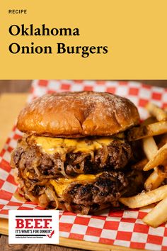 Introduce your friends and family to The Oklahoma Onion Burger. Smashed to perfection, this cult classic is sure to impress at your next to cookout. Burgers With Onions, Oklahoma Onion Burger, Food Recipes For Dinner Healthy, Healthy Foods Recipes, Healthy Crockpot Meals, Healthy Easy Meals, Easy Meals Healthy, Healthy Tasty Recipes, Onion Burgers