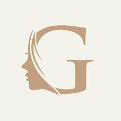 a woman's head with the letter g in it