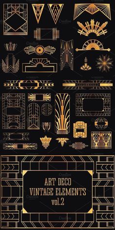 art deco vintage elements vol 2