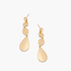 Add a touch of playfulness to any outfit with our Elliot Earrings! These statement drops in sleek gold will have you feeling like a trendsetter. Perfect for those who don't take themselves too seriously. Available in 14k gold vermeil brass 1 7/8" specialty link chain Stainless steel post with friction back SKU: BYE1189 Gold Single Drop Earring In Modern Style, Gold-tone Drop Earrings With Polished Finish, Gold-tone Polished Drop Earrings, Modern Gold Teardrop Earrings In Sterling Silver, Modern Gold Teardrop Linear Earrings, Modern Gold-tone Drop Linear Earrings, Gold Teardrop Earrings In 14k Gold, Modern Gold Teardrop Earrings In 14k Gold, Chic Tarnish Resistant Drop Jewelry