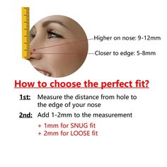 how to choose the perfect fit for your nose and eye shape? - info poster