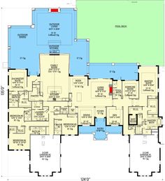 the first floor plan for this house shows the living area and dining room, as well as