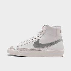 Women's Nike Blazer Mid '77 Casual Shoes| Finish Line Vintage Leather High-top Sneakers With White Sole, Suede High-top Sneakers With Stitched Sole, White High-top Sneakers With Stitched Sole, Nike Low-top Sneakers For Fall, Nike Fall Sneakers With Round Toe, Nike Classic Leather High-top Sneakers, Nike Leather High-top Sneakers With Round Toe, Vintage Leather Sneakers For Spring, Classic High-top Fall Sneakers