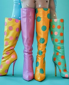 Toola Roola, Shoe Technology, Shoe Inspo, Platform Heels Chunky, Funky Fashion, Fashion Heels, 60s Fashion, Colorful Fashion, Cute Shoes