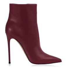 Identità Stivaletti SEKI PELLE BURGUNDY Blue Dress Shoes, Pointed Ankle Boots, Burgundy Boots, Dress Booties, Shoes Outfit Fashion, Leather Boots Heels, Pointed Toe Boots, Shoe Boot Sandals, High Heel Boots Ankle