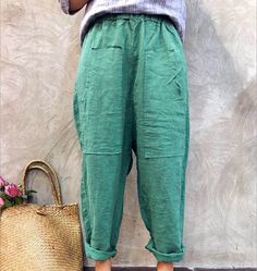 simplelinenlife-Linen-Summer-Wide-Legs-Women-Casual-Pants Women Casual Pants, Linen Summer, Organic Colors, Pants Loose, Women Pants, Loose Style, Wide Legs, Women Pants Casual, Linen Fabric