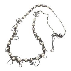 Chanel Gunmetal Pearl Dangling Chain Long Necklace  *Marked 10 *Made in France *Comes with original box  -Approximately 37″ long -Very chic design, wear as a single chain or wrap around -Pristine condition  6170-48255  Please see the measurements section for best approximate dimensions. Chanel Pearls, Chic Design, Wrap Around, Long Necklace, Made In France, Original Box, Porter, Chain Necklace, Beaded Necklace