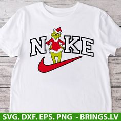 Grinch Nike Svg, Nike Christmas, Svg Nike, Nike Svg, Svg Grinch, Grinch Svg, Vinyl Shirts, Clipart Design, Cartoon Movies