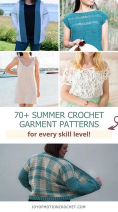 crochet patterns for every skill level, including sweaters and top - down tops