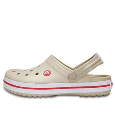 Crocs Beach Cement Gray Sandals 11016-1AS Beige Non-slip Summer Clogs, Beige Non-slip Clogs For Summer, Beige Non-slip Casual Sandals, Beige Non-slip Flip Flops For The Beach, Beige Non-slip Flip Flops For Beach, Beige Beach Clogs With Cushioned Footbed, Non-slip Beige Flip Flops For The Beach, Beige Slip-on Beach Clogs, Beige Slip-on Clogs For Beach