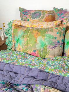 Sweet Dreams Gauze Shams Ocean Apartment, Eclectic Bedding, Gauze Quilt, Comfy Blankets Natural Life, Fun Multicolor Bedtime Sets, Floral Bedding Hippie, Printed Multicolor Bedtime Sets, Vibrant Bedding, Bedroom Ideas For Small Rooms Cozy