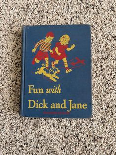 Flaws: Table of contents page missing. Binding is loose.  Fun With Dick And Jane by William S. Gray, Vintage Children's Book 1946-47 Hardcover Books, Vintage Children's Books, Reading Ideas, Book Print, Personalized Card, Antique Books, Children's Books, Children’s Books