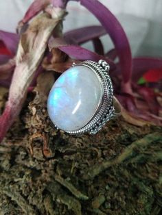 Moonstone Ring Sterling Silver Ring June Birthday Yoga Ring Southwestern Ring Boho Ring Healing Crys Bohemian Opal Birthstone Ring, Bohemian Sterling Silver Opal Birthstone Ring, Bohemian Sterling Silver Crystal Birthstone Ring, Bohemian Opal Birthstone Ring For Gift, Bohemian Opal Birthstone Ring Gift, Bohemian Style Opal Birthstone Ring As Gift, Bohemian Opal Ring Birthstone Gift, Bohemian Round Cabochon Moonstone Ring, Bohemian Cabochon Moonstone Ring